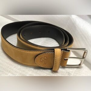 Canali Tan Leather Belt for Men